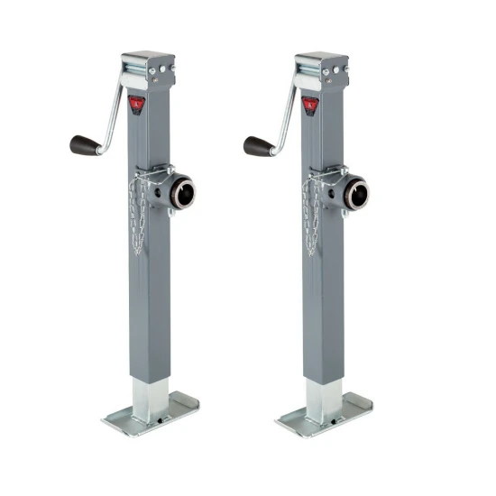 Bulldog 5K Square Pipe Mount Swivel Trailer Jack Bundle with 15" Lift