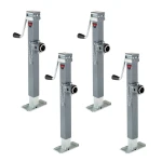 Bulldog 4-Pack 5K Square Swivel Trailer Jacks with Pipe Mount and 15" Lift