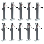 Bulldog 5K Square Trailer Jack with Swivel Mount – 10-Pack, 15" Lift, Sidewind
