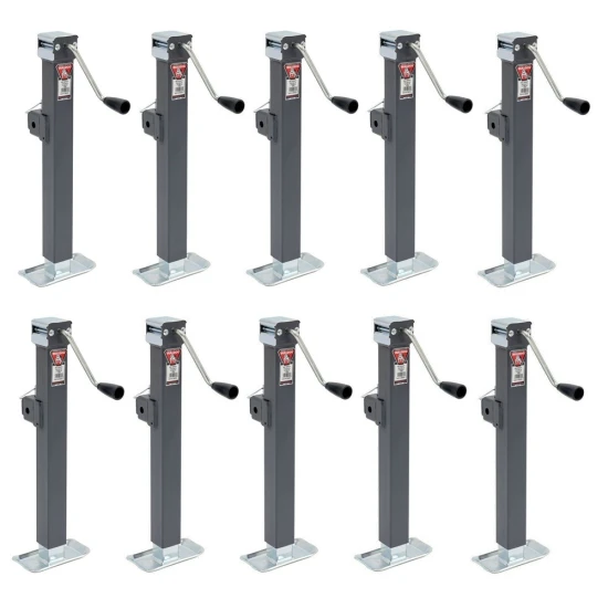 Bulldog 5K Square Trailer Jack with Swivel Mount – 10-Pack, 15" Lift, Sidewind