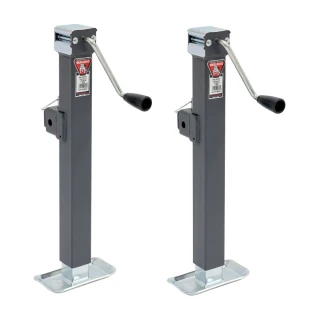 Bulldog 5K Square Swivel Trailer Jacks – Sidewind Handle with 15" Lift