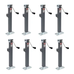 Bulldog 8x 5K Square Trailer Jack w/ Square Tubular Swivel Mount Sidewind and 15" Lift