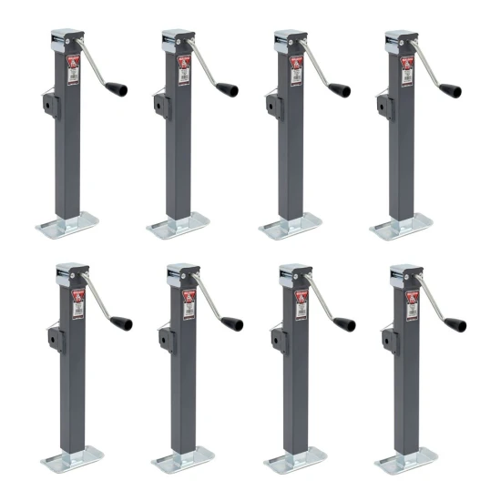 Bulldog 5K Square Swivel Trailer Jack with 15 Inch Lift and Sidewind Handle