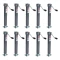 Bulldog 5K Square Trailer Jack Bundle – 15" Lift, Sidewind Handle, Fixed Foot