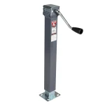 Bulldog 5K Square Weld-On Trailer Jack Set with 15 Inch Lift and Sidewind Handle