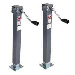 Bulldog 2x 5K Square Trailer Jack w/ 15" Lift and Sidewind Handle