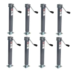 Bulldog 5K Square Trailer Jacks Bundle with 15" Lift and Sidewind Handle – 8 Pack