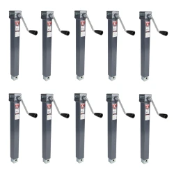 Bulldog 10x 5K Square Trailer Jack w/ 15" Lift and Sidewind Handle