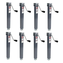 Bulldog 8x 5K Square Trailer Jack w/ 15" Lift and Sidewind Handle