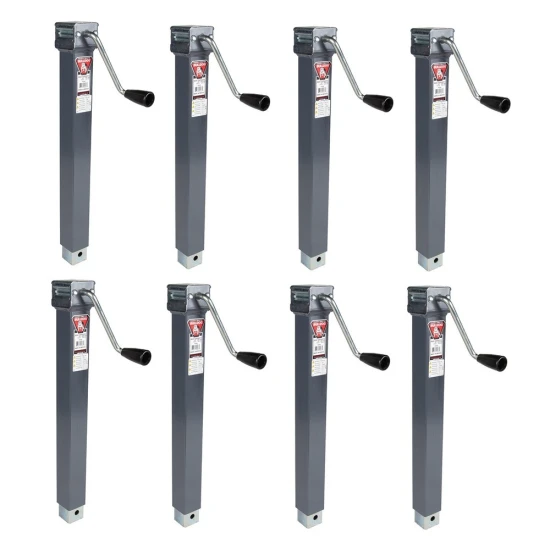 Bulldog 8-Pack 5K Square Trailer Jacks with 15 Inch Lift and Sidewind Handle