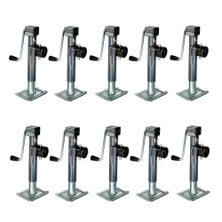Bulldog 10x 7K Round Pipe Mount Swivel Trailer Jack w/ 10" Lift Sidewind and Pull Pin