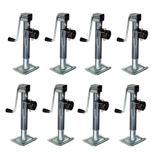 Bulldog 7K round swivel pipe mount sidewind trailer jack 10 inch lift set of 8