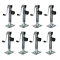 Bulldog 7K round swivel pipe mount sidewind trailer jack 10 inch lift set of 8