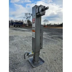 BULLDOG 2-Speed 12K Trailer Jack w/ Spring Return 13.5" Drop Leg + 12.5" Lift Travel Planetary Gearbox