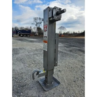 BULLDOG 2-Speed 12K Trailer Jack w/ Spring Return 13.5" Drop Leg + 12.5" Lift Travel Planetary Gearbox