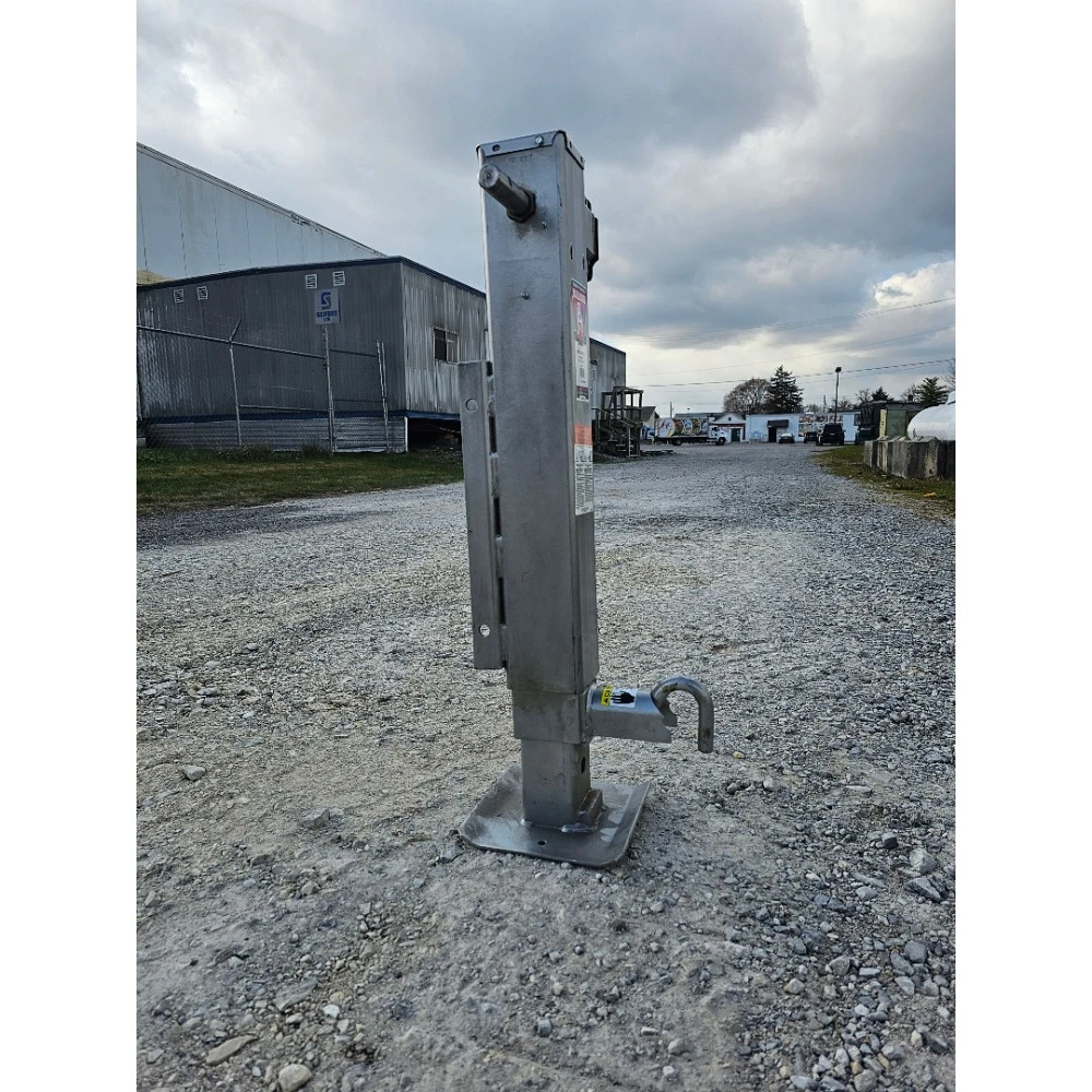 BULLDOG 2-Speed 12K Trailer Jack w/ Spring Return 13.5" Drop Leg + 12.5" Lift Travel Planetary Gearbox