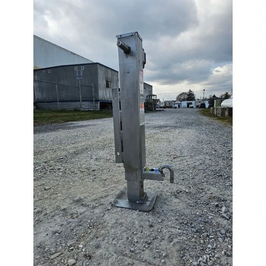 BULLDOG 2-Speed 12K Trailer Jack w/ Spring Return 13.5" Drop Leg + 12.5" Lift Travel Planetary Gearbox
