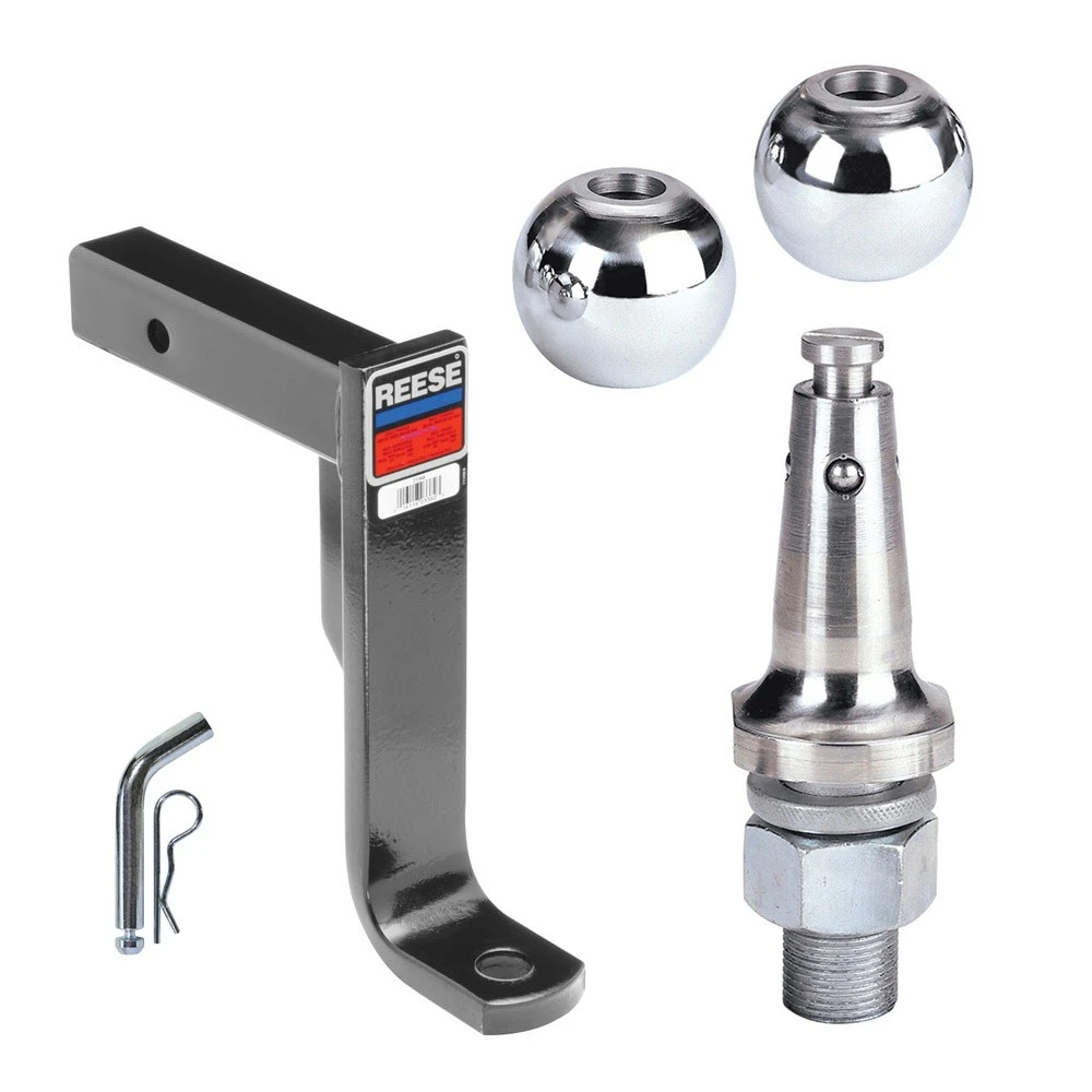 Reese 5K Trailer Hitch Ball Mount Kit with Interchangeable Dual Ball and Pin for 2 Inch Receiver