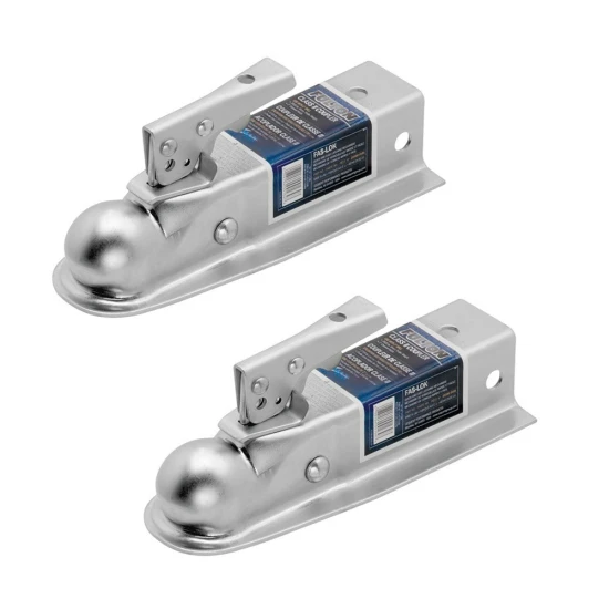 Fulton 3.5K straight trailer coupler bundle for 2-inch ball and 2-inch channel