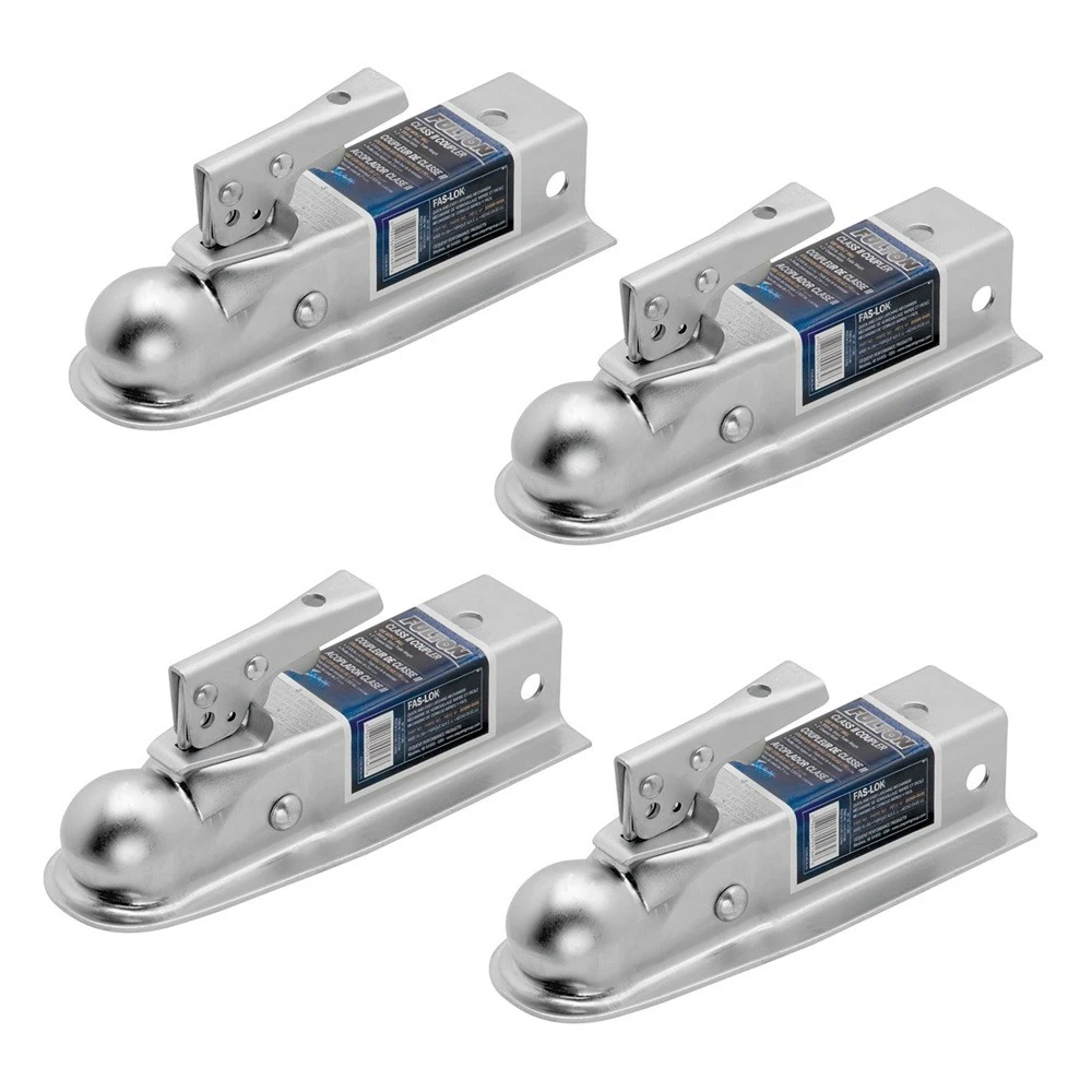 Fulton 3.5K Straight Trailer Coupler for 2" Ball Bolt-On 2" Channel Fas-Lok