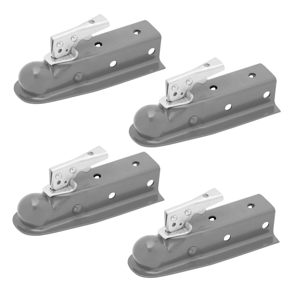 Fulton 3.5K Straight Trailer Hitch Coupler for 2 Inch Ball and 2 Inch Channel – Bundle of 4