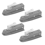 Fulton 3.5K Straight Trailer Hitch Coupler for 2 Inch Ball and 2 Inch Channel – Bundle of 4