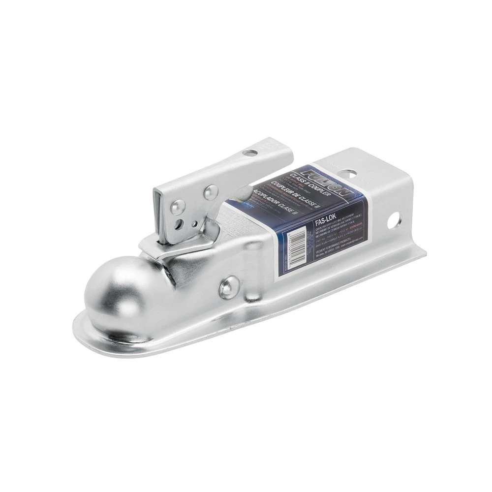 Fulton 3.5K Straight Trailer Hitch Coupler for 2 Inch Ball 2.5 Inch Channel Zinc