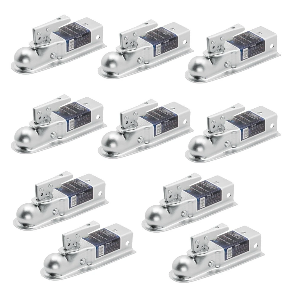 Fulton 3.5K Straight Trailer Hitch Coupler for 2 Inch Ball 2.5 Inch Channel Zinc