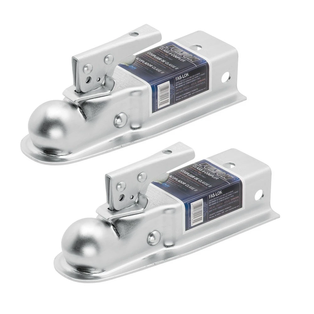 Fulton 3.5K Straight Trailer Hitch Coupler for 2 Inch Ball and 2.5 Inch Channel Fas-Lok