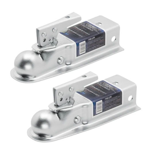 Fulton 3.5K Straight Trailer Hitch Coupler for 2 Inch Ball and 2.5 Inch Channel Fas-Lok
