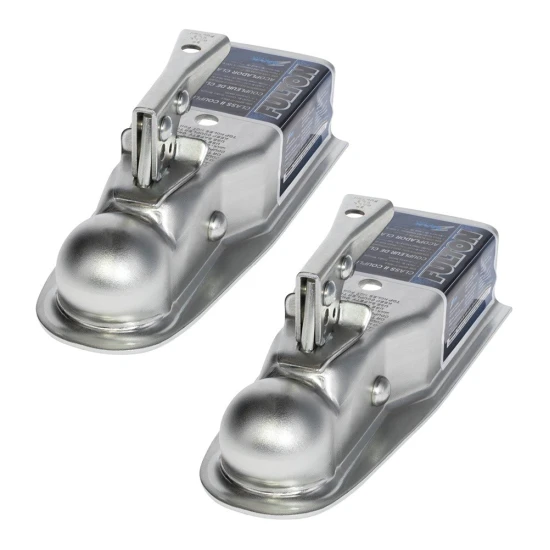 Fulton 3.5K Fas-Lok Straight Trailer Coupler for 2" Ball and 3" Channel – Bundle of 2