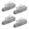 Fulton 3.5K Fas-Lok Straight Trailer Coupler for 2" Ball and 3" Channel – 4 Pack