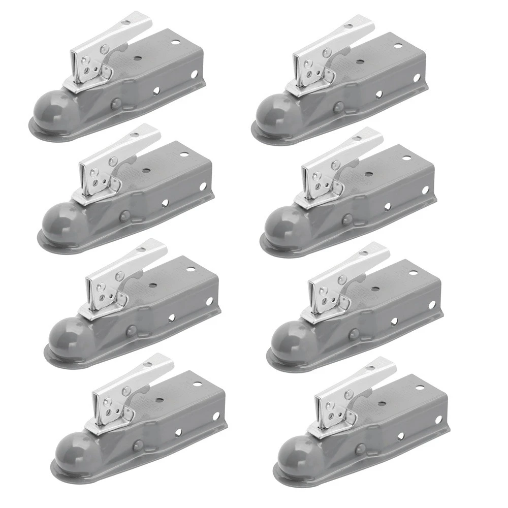 Fulton 3.5K Fas-Lok Straight Trailer Coupler 2" Ball 3" Channel Bolt-On Set of 8