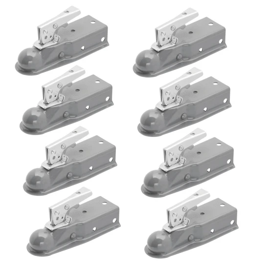 Fulton 3.5K Fas-Lok Straight Trailer Coupler 2" Ball 3" Channel Bolt-On Set of 8