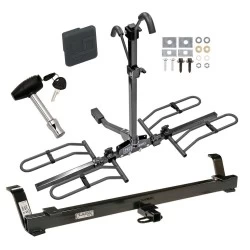 Trailer Tow Hitch For 94-04 Ford Mustang V6 V8 Except Cobra SVT Platform Style 2 Bike Rack w/ Hitch Lock and Cover