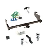 Trailer Tow Hitch For 00-07 Ford Focus Sedan & Hatchback (Exc SVT) Deluxe Package Wiring 2" and 1-7/8" Ball and Lock