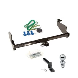 Trailer Tow Hitch For 00-07 Ford Focus Sedan & Hatchback (Exc SVT) Complete Package w/ Wiring Draw Bar and 1-7/8" Ball