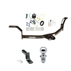 Trailer Tow Hitch For 01-05 Honda Civic Sedan 1-1/4" Receiver Class 1 w/ Wiring Draw Bar and 1-7/8" Ball