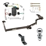 Trailer Tow Hitch For 06-15 Honda Civic Complete Package w/ Wiring Draw Bar and 2" Ball