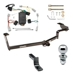 Trailer Tow Hitch For 06-15 Honda Civic Complete Package w/ Wiring Draw Bar and 2" Ball