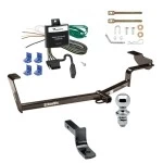 Trailer Tow Hitch For 06-11 Honda Civic Sedan Si & Hybrid Complete Package w/ Wiring Draw Bar and 1-7/8" Ball