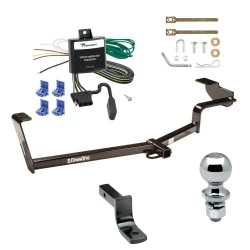 Trailer Tow Hitch For 06-11 Honda Civic Sedan Si & Hybrid Complete Package w/ Wiring Draw Bar and 2" Ball