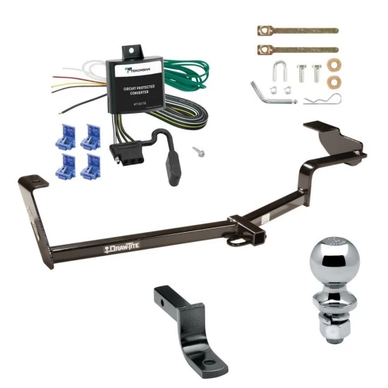 Trailer Tow Hitch For 06-11 Honda Civic Sedan Si & Hybrid Complete Package w/ Wiring Draw Bar and 2" Ball