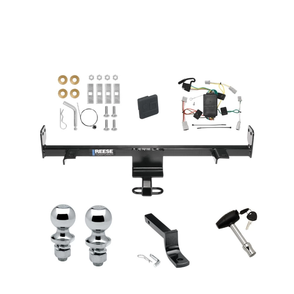 Reese Trailer Tow Hitch For 04-09 Mazda 3 Except w/Grand Touring LED Taillights Deluxe Package Wiring 2" and 1-7/8" Ball and Lock