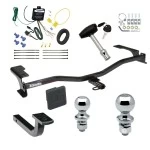 Trailer Tow Hitch For 10-11 Mercury Milan 10-12 Lincoln MKZ Deluxe Package Wiring 2" and 1-7/8" Ball and Lock