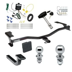 Trailer Tow Hitch For 10-11 Mercury Milan 10-12 Lincoln MKZ Deluxe Package Wiring 2" and 1-7/8" Ball and Lock