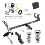 Trailer Tow Hitch For 15-17 Chrysler 200 All Models Deluxe Package Wiring 2" and 1-7/8" Ball and Lock