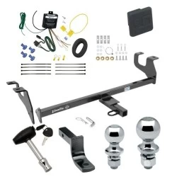 Trailer Tow Hitch For 15-17 Chrysler 200 All Models Deluxe Package Wiring 2" and 1-7/8" Ball and Lock