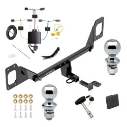 Trailer Hitch w/ Wiring For 22-26 Honda Civic Hatchback & Sedan- exc center exhaust Deluxe Package Wiring 2" and 1-7/8" Ball and Lock