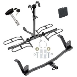Trailer Tow Hitch For 17-21 Chevy Bolt EV Platform Style 2 Bike Rack w/ Hitch Lock and Cover